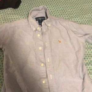 Causal sky blue polo shirt